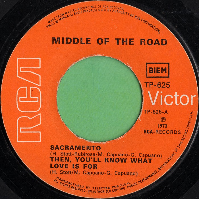 Middle Of The Road Sacramento Portugal side 1