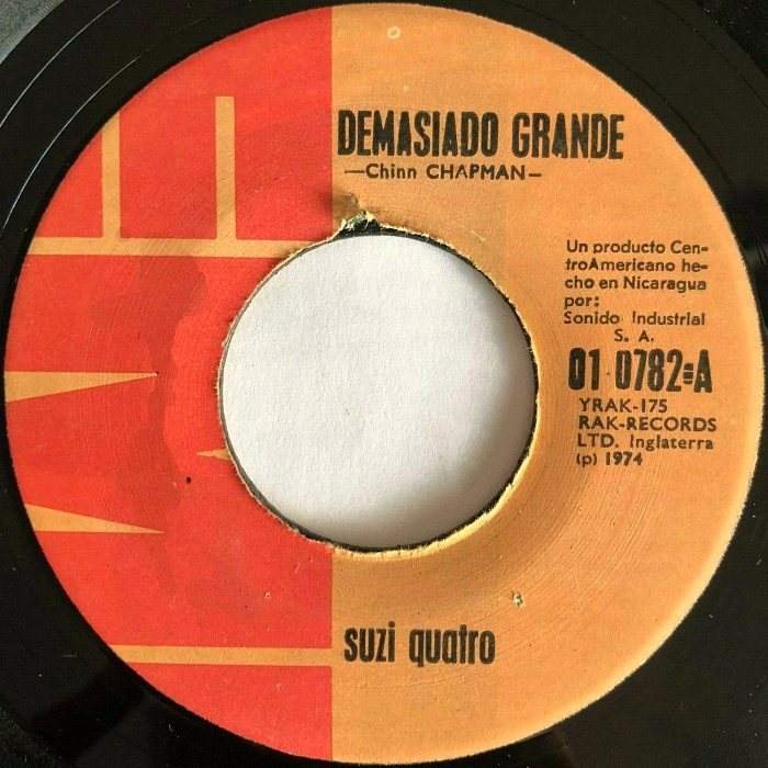 Suzi Quatro Too Big Nicaragua side 1