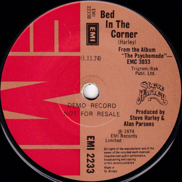 Steve Harley Big Big Deal UK promo side 2