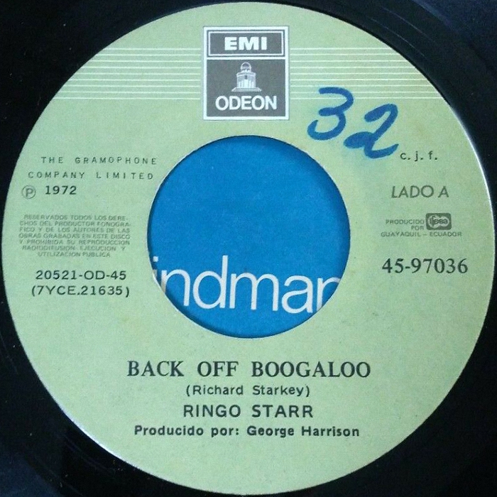 Ringo Starr Back Off Boogaloo Ecuador side 1