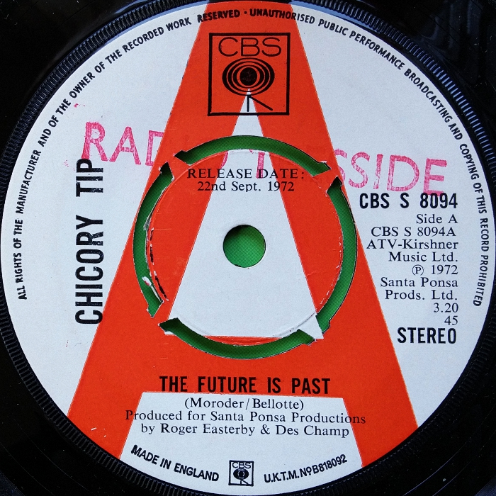 Chicory Tip The Future Is Past U.K. promo side 1