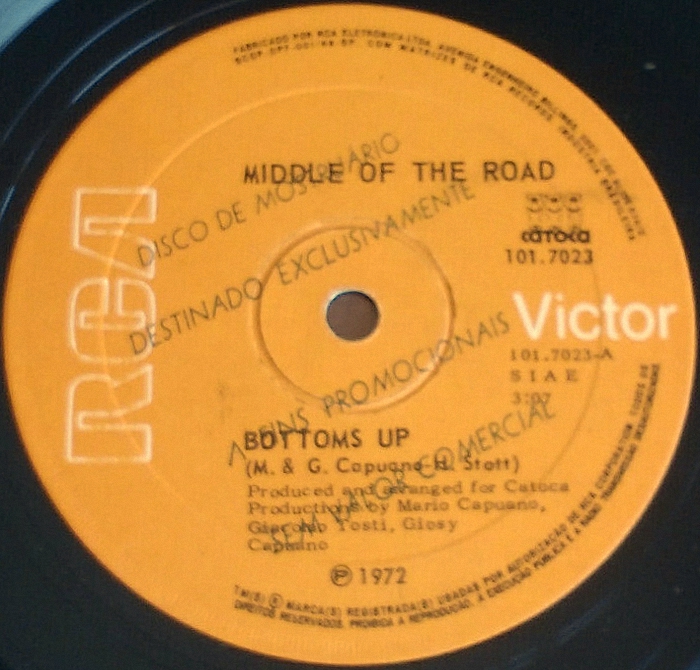 Middle of the Road Bottoms Up Brazil promo Side 1