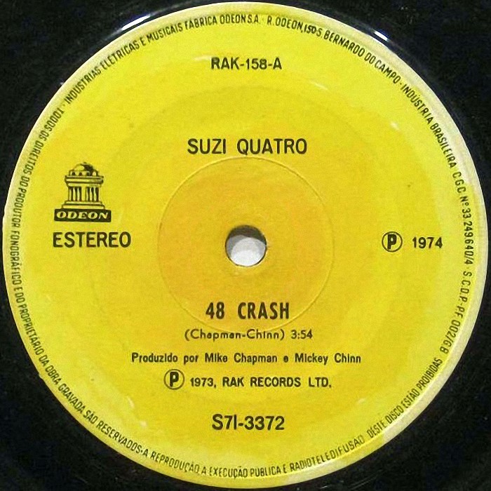 Suzi Quatro 48 Crash Brazil side 1