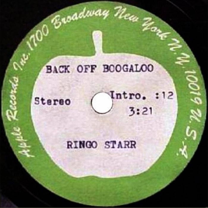Ringo Starr Back Off Boogaloo USA acetate side 1