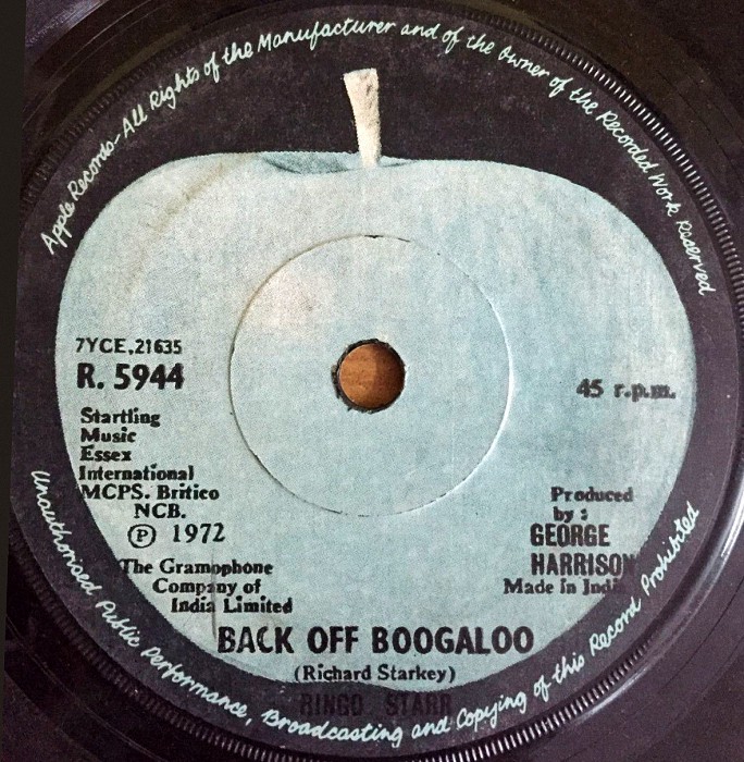 Ringo Starr Back Off Boogaloo India side 1