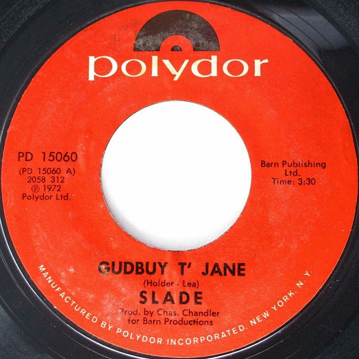 Slade Gudbuy T' Jane USA side 1
