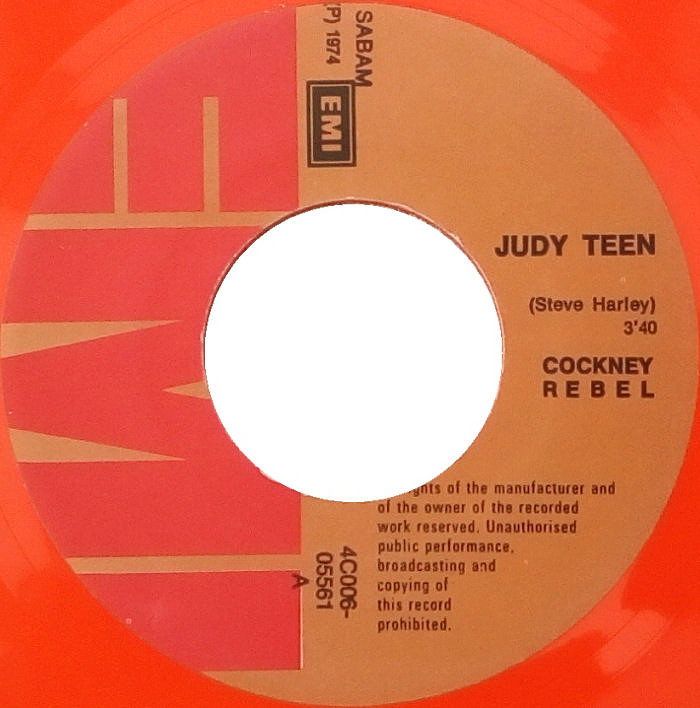 Cockney Rebel Judy Teen Belgium side 1