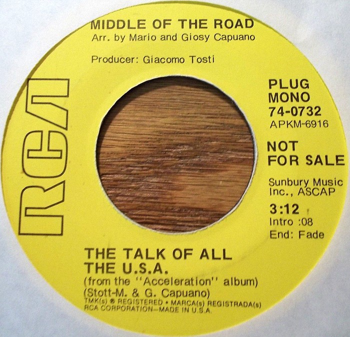 Middle Of The Road The Talk Of All The USA USA side 1