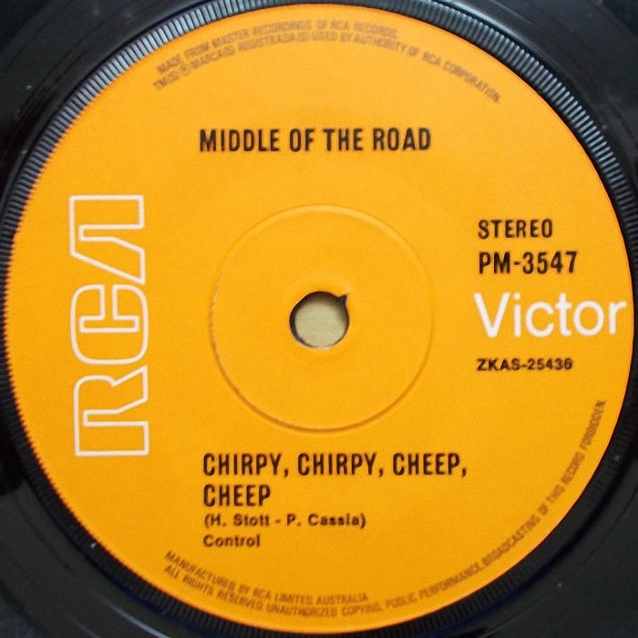 Middle of the Road Chirpy Chirpy Cheep Cheep Australia side 1