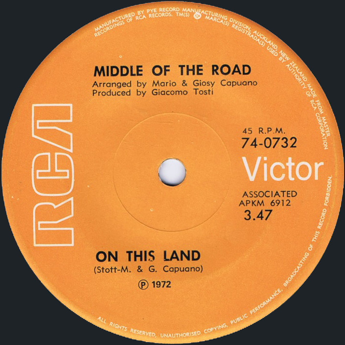 Middle Of The Road The Talk Of All The USA New Zealand side 1