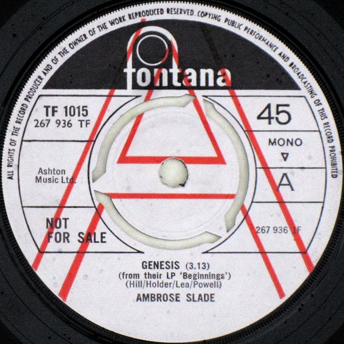 Ambrose Slade Genesis UK promo side 1
