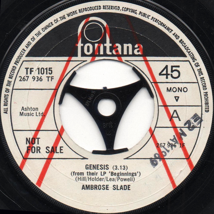 Ambrose Slade Genesis UK promo side 1