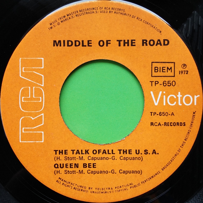 Middle of the Road The Talk of All the USA EP Portugal side 1