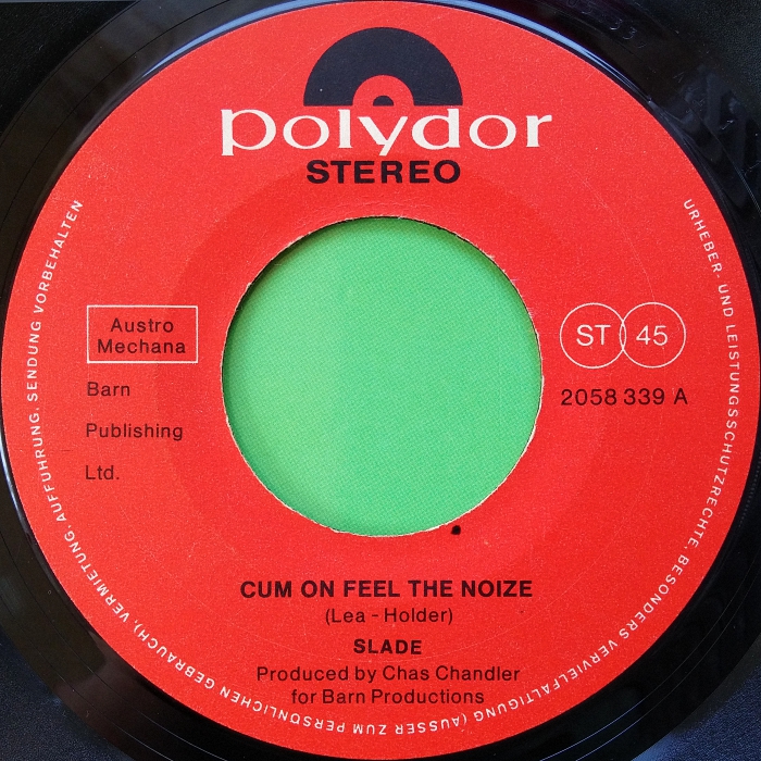 Slade Cum On Feel The Noize Austria side 1