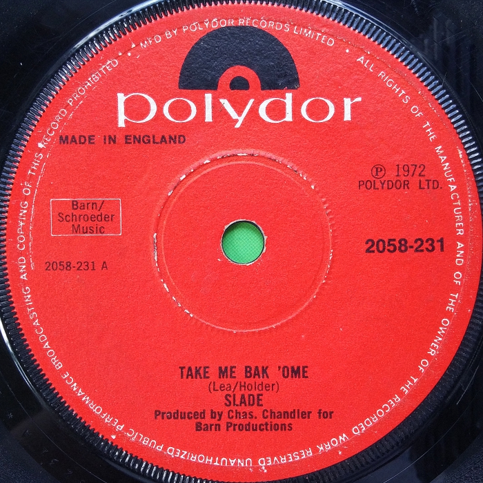 Slade Take Me Bak Ome UK side 1