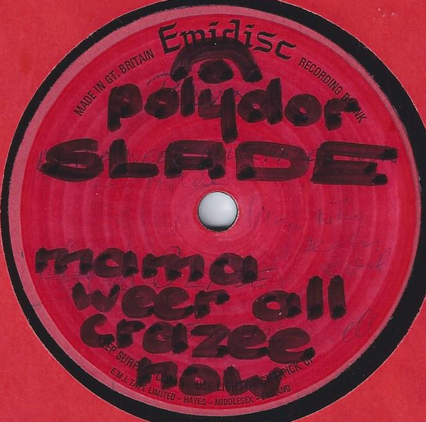 Slade Mama Weer All Crazee Now UK acetate side 1