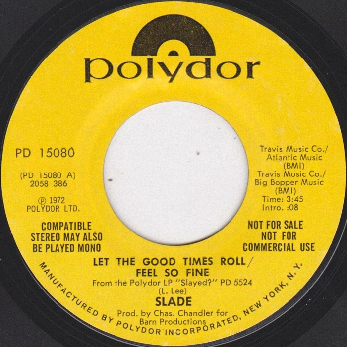 Slade Let The Good Times Roll USA promo side 2