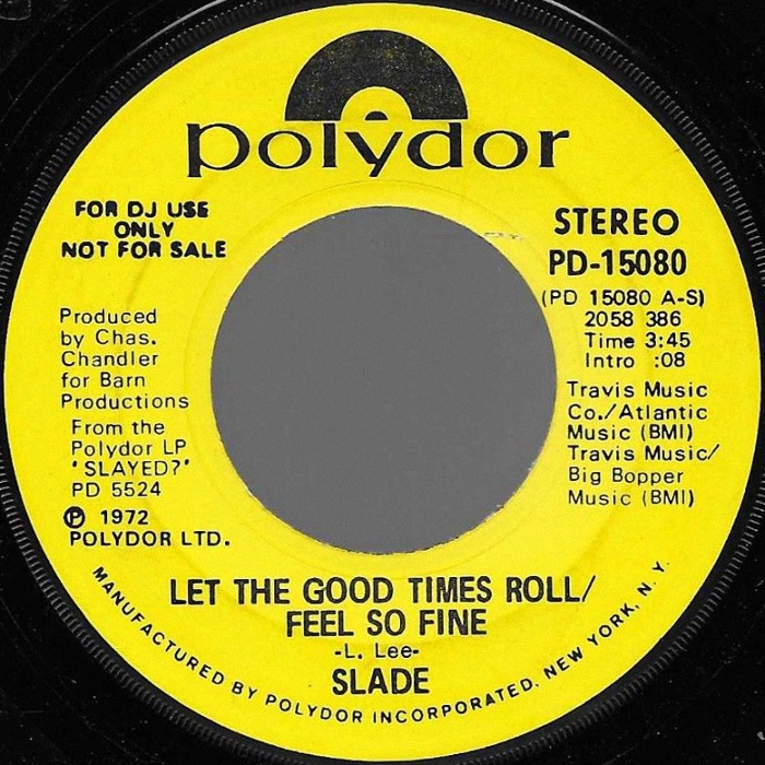 Slade Let The Good Times Roll USA promo side 1