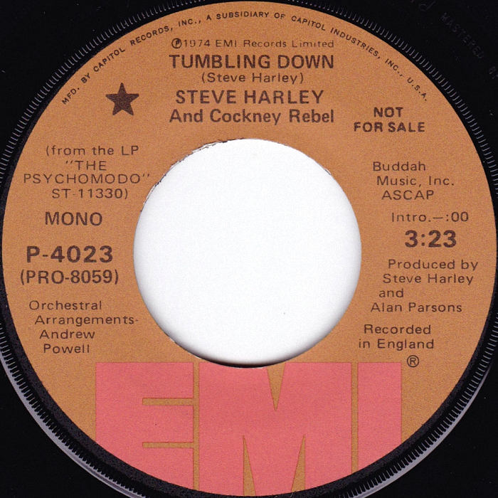 Cockney Rebel Tumbling Down USA side 2