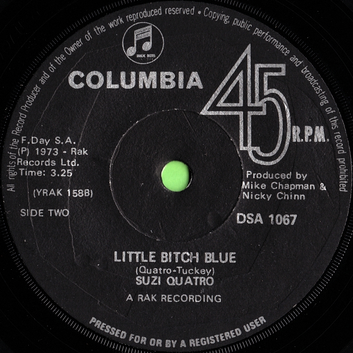 Suzi Quatro 48 Crash Rhodesia side 2