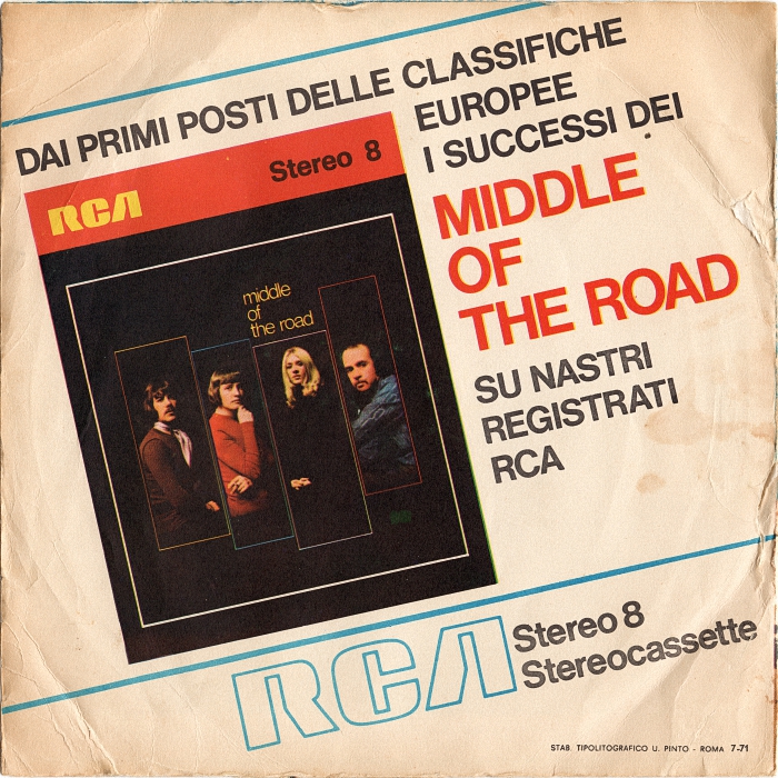 Middle of the Road Tweedle Dee Tweedle Dum Italy back July 1971