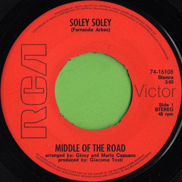 Middle of the Road Soley Soley Holland side 1