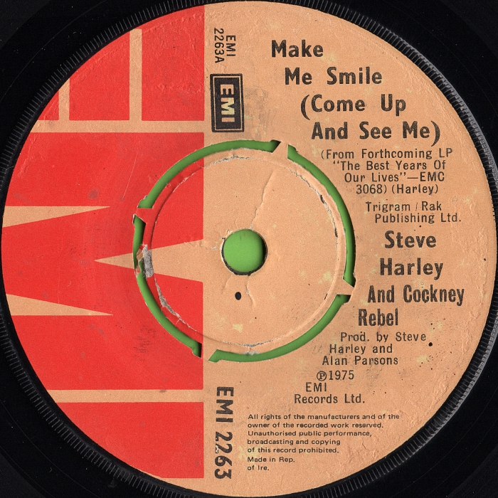 Cockney Rebel Make Me Smile Ireland side 1