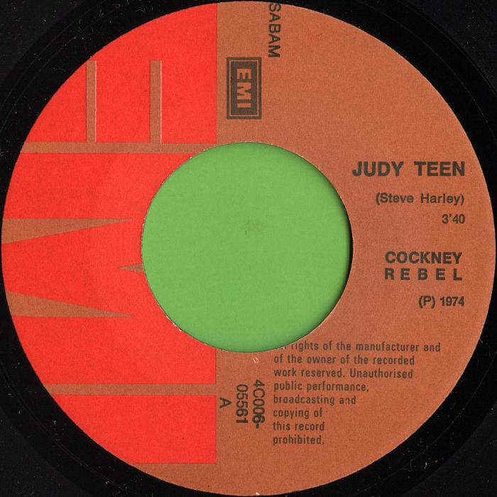 Cockney Rebel Judy Teen Belgium side 1