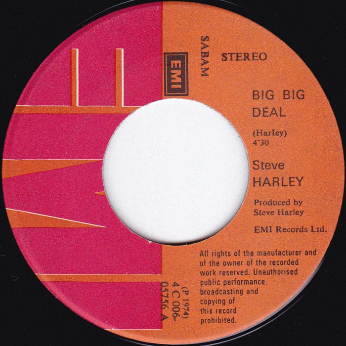 Steve Harley Big Big Deal Belgium side 1