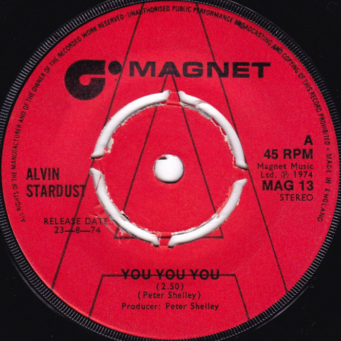 Alvin Stardust You You You UK promo side 1