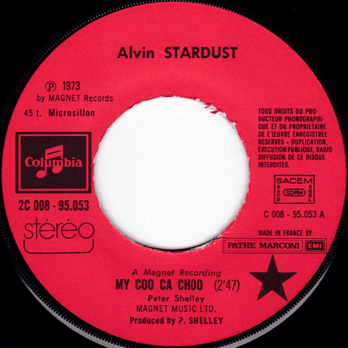 Alvin Stardust My Coo Ca Choo France side 1