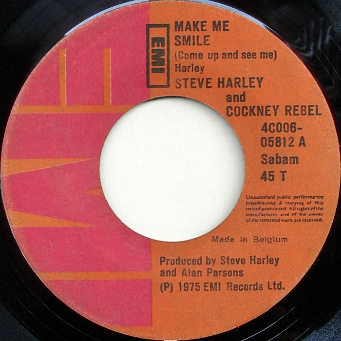 Cockney Rebel Make Me Smile Belgium side 1