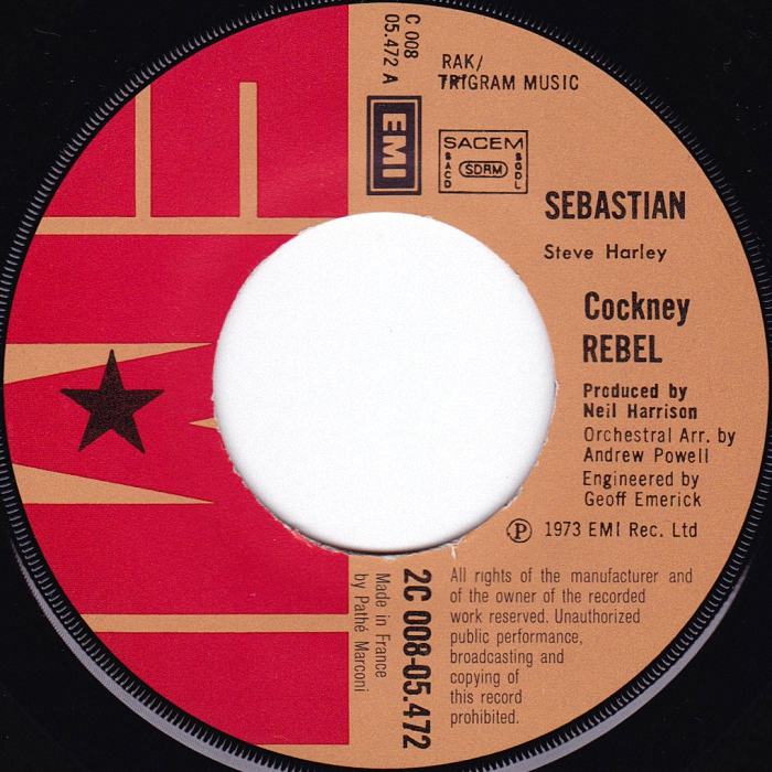 Cockney Rebel Sebastian France side 1