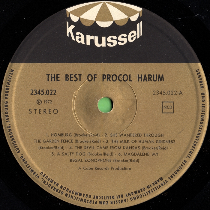 Procol Harum Best Of side 1 Sweden