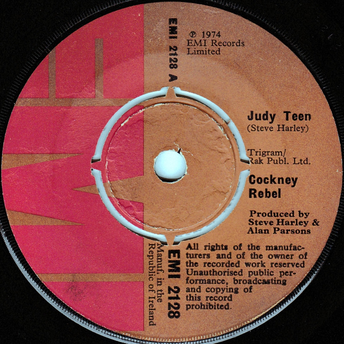 Cockney Rebel Judy Teen Ireland side 1
