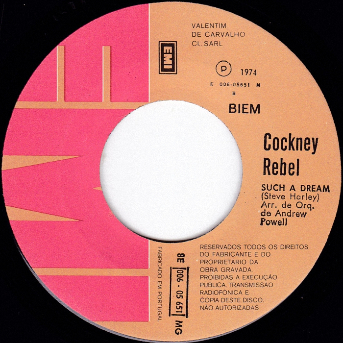 Cockney Rebel Mr. Soft Portugal side 2