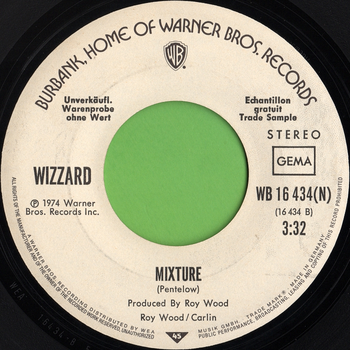 Wizzard This Is The Story Of My Love Baby Germany promo side 2