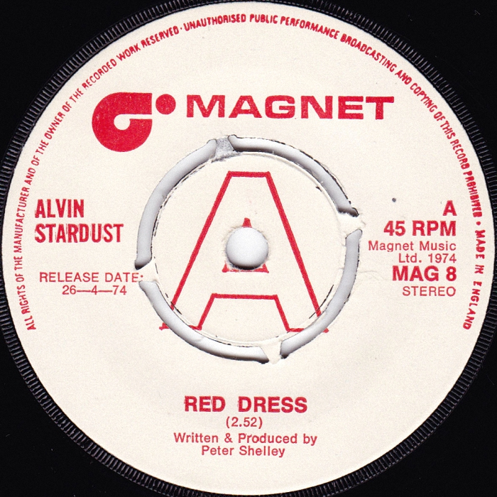 Alvin Stardust Red Dress UK promo side 1