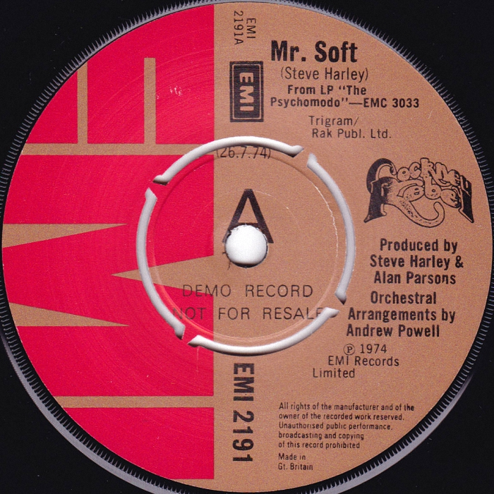 Cockney Rebel Mr. Soft UK promo side 1