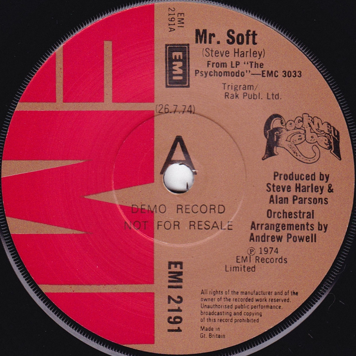 Cockney Rebel Mr. Soft UK promo side 1