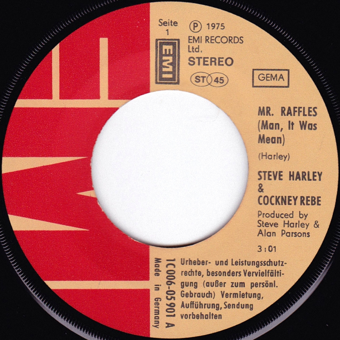 Cockney Rebel Mr. Raffles Germany side 1