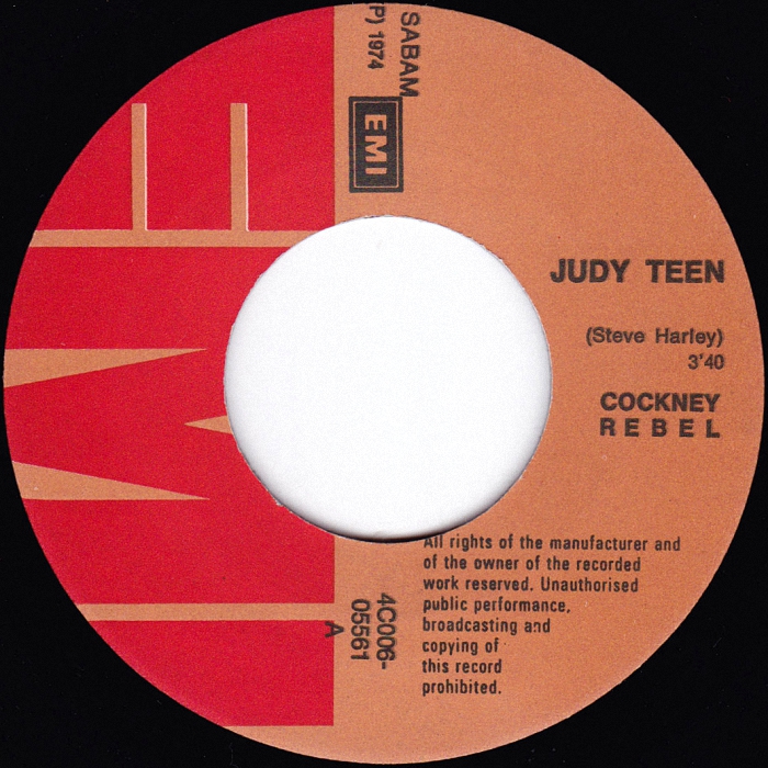 Cockney Rebel Judy Teen Belgium side 1