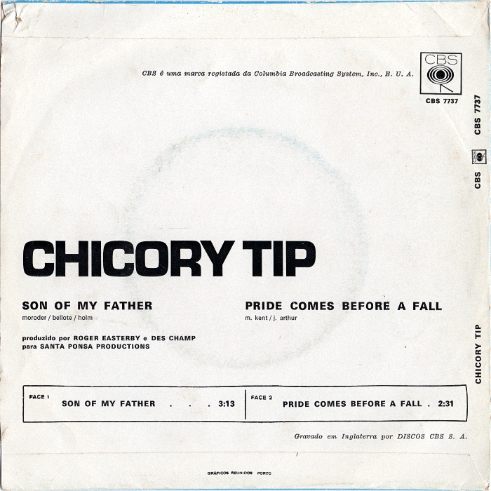 Chicory Tip Son of My Father Portugal back