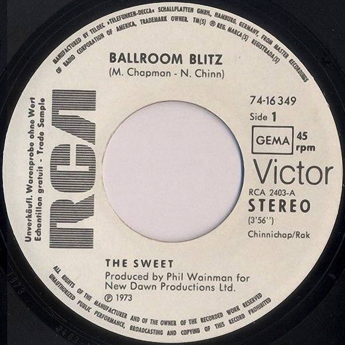The Sweet Ballroom Blitz Germany promo side 1