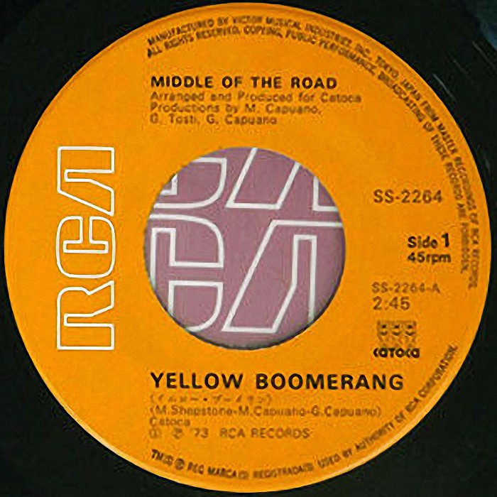 Middle Of The Road Yellow Boomerang Japan side 1