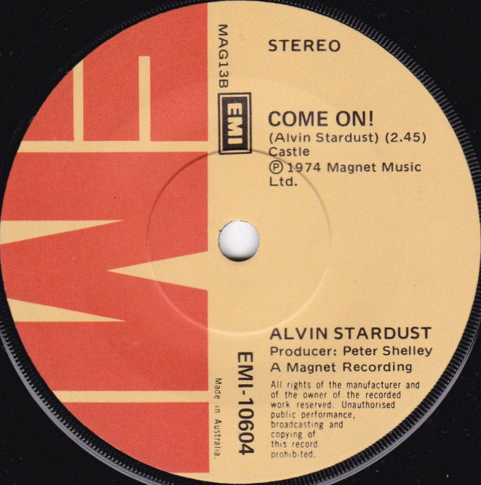 Alvin Stardust You You You Australia side 2