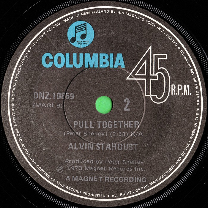 Alvin Stardust My Coo Ca Choo New Zealand side 2