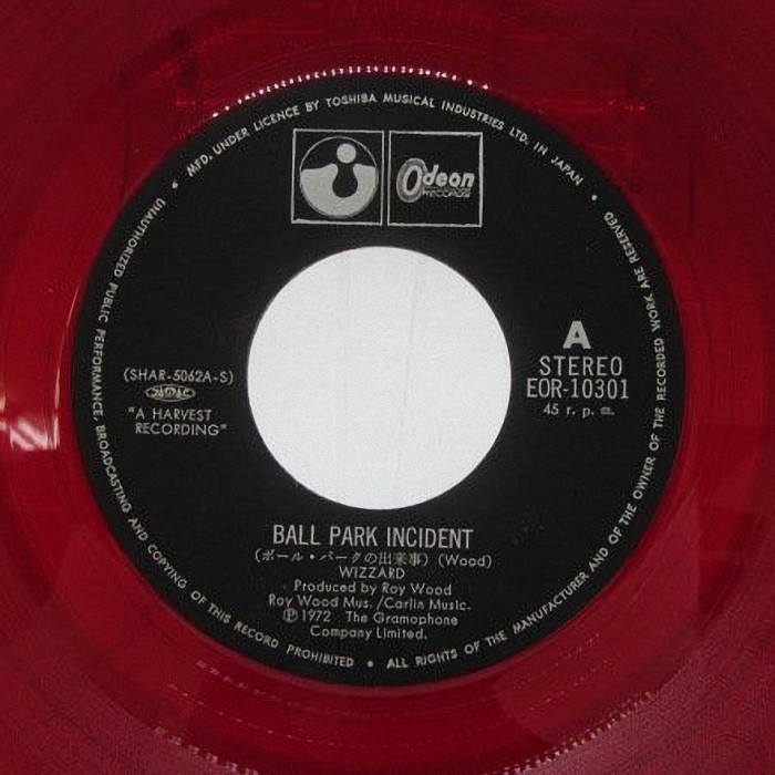 Wizzard Ball Park Incident Japan red vinyl side 1