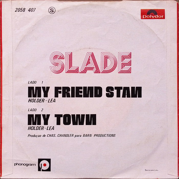 Slade My Friend Stan Portugal back