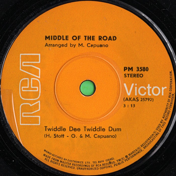 Middle of the Road Tweedle Dee Tweedle Dum Israel side 1